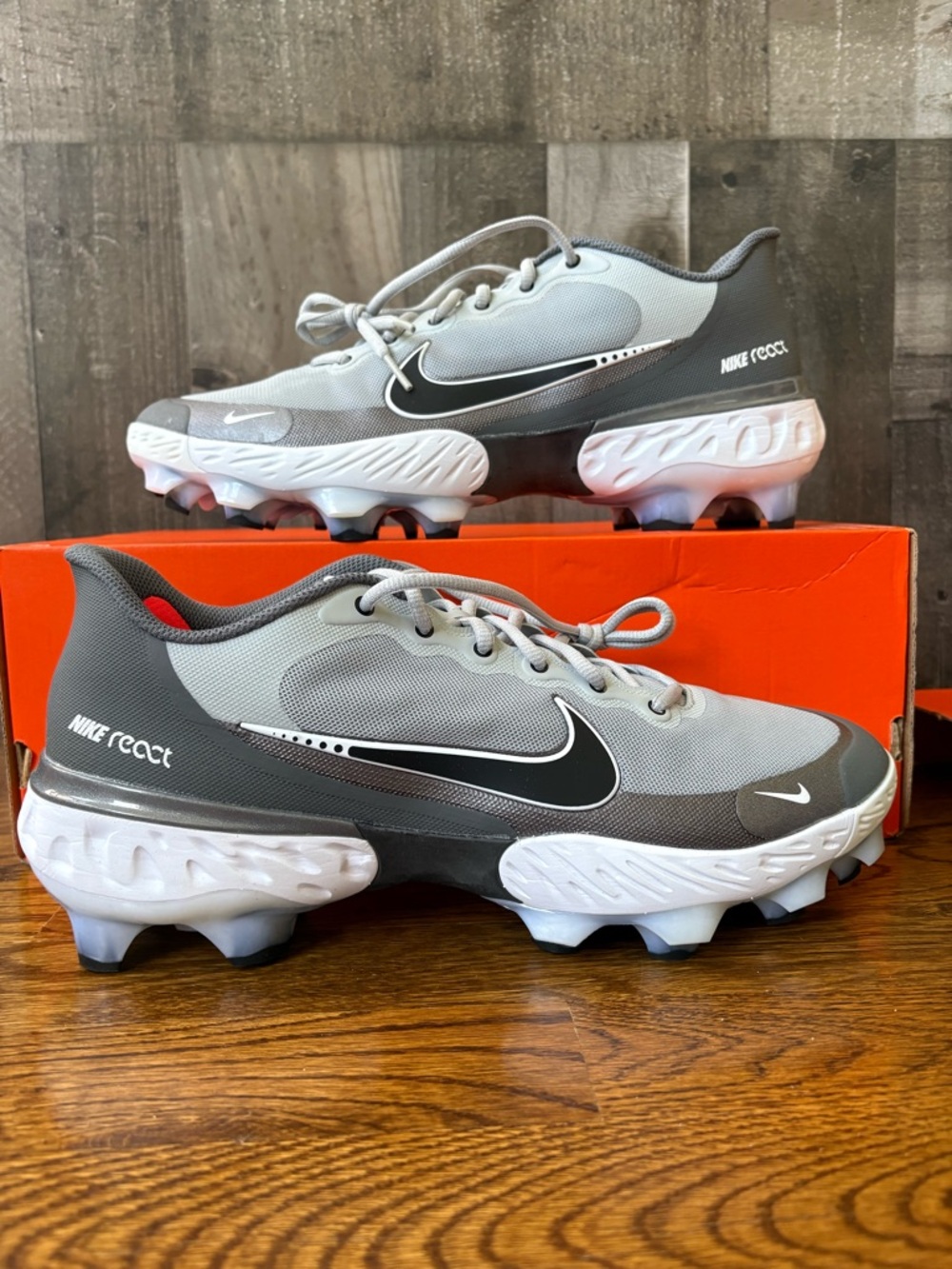 Nike Alpha Huarache Elite 3 Low MCS Mens Size 11.5 Grey Baseball Cleats